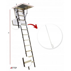 Schody strychowe 4STEP: STALLUX 32 mm MINI 80x60