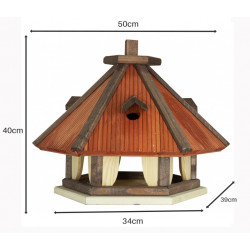 Karmnik dla ptaków MASYWNY drewniany DUDEK IX