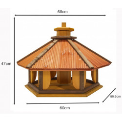 Karmnik dla ptaków DUŻY drewniany KUKUŁKA I