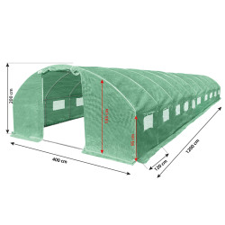 Tunel szklarniowy 48m2 PREMIUM green 4x12m