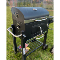 Grill węglowy 113,5X50X107 cm z żeliwnym rusztem