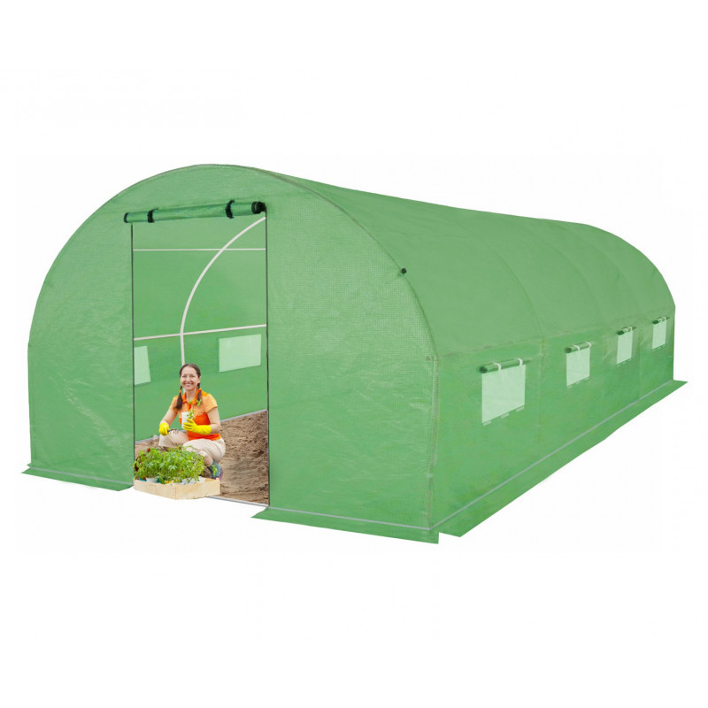 Tunel Szklarniowy 10m2 PREMIUM Green 2,5x4m grube rurki 25mm