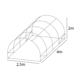 Tunel Szklarniowy 10m2 PREMIUM Green 2,5x4m rurki 19mm