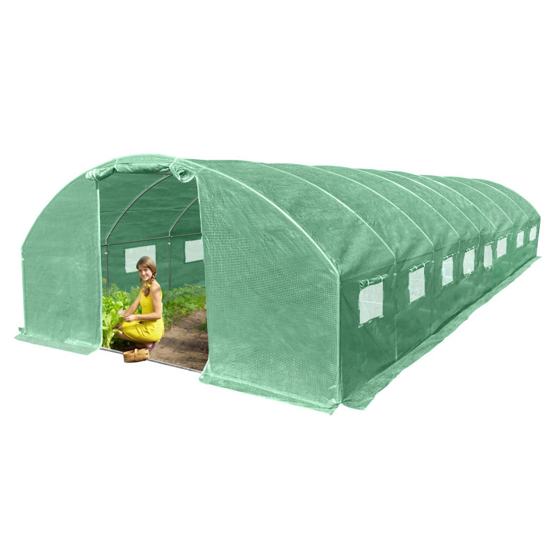 Tunel szklarniowy 32m2 PREMIUM green 4x8m 25mm