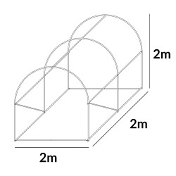 Tunel Szklarniowy 4m2 PREMIUM Green 2x2m rurki 19mm