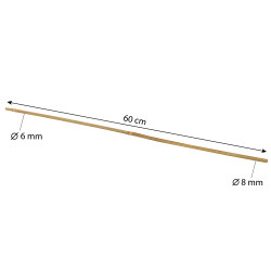 Tyczka bambusowa zestaw 100 szt. 6-8mm 60cm podpora