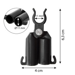 Łącznik szczytowy stojaka do tyczki 11mm zestaw 4 szt.