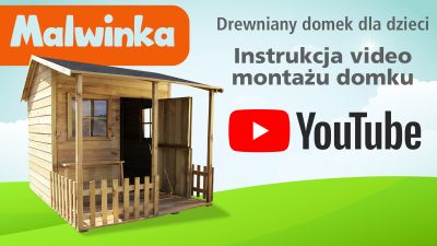 Domek ogrodowy z ławką dla dzieci - Malwinka